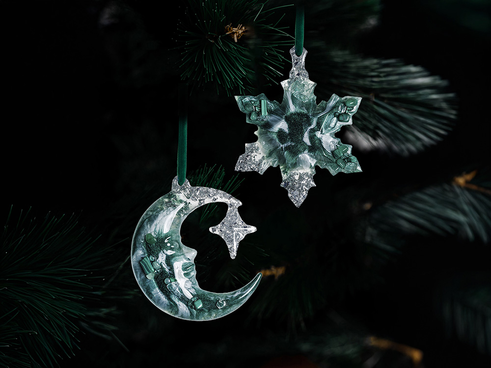 Набор елочных игрушек: Полумесяц, Снежинка — изображение 5