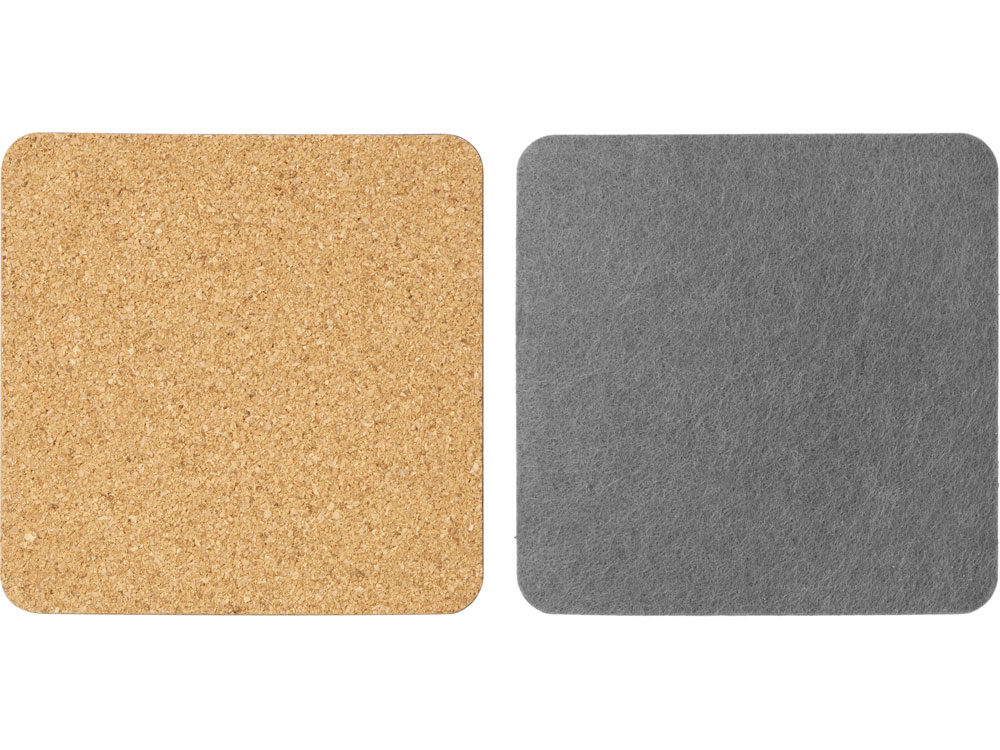 Набор костеров из пробки с фетром Grit — изображение 2