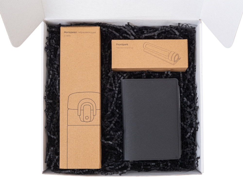 Подарочный набор Premier с термокружкой, парковочной визиткой и обложкой для документов — изображение 5