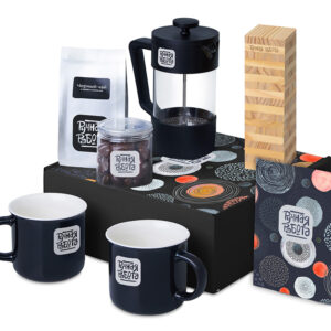 Подарочный набор Re:y. Together  с френчпрессом, кружками и дженгой