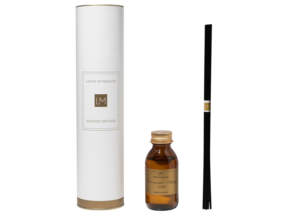Ароматический диффузор с палочками, Баккарат: жасмин и миндаль, амбра, 100 мл — изображение 2