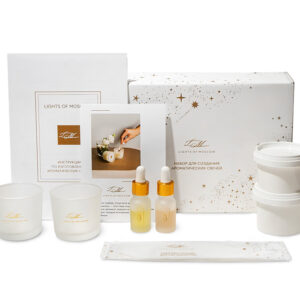 Набор для создания 2-х ароматических свечей: имбирный пряник, рождественская елка