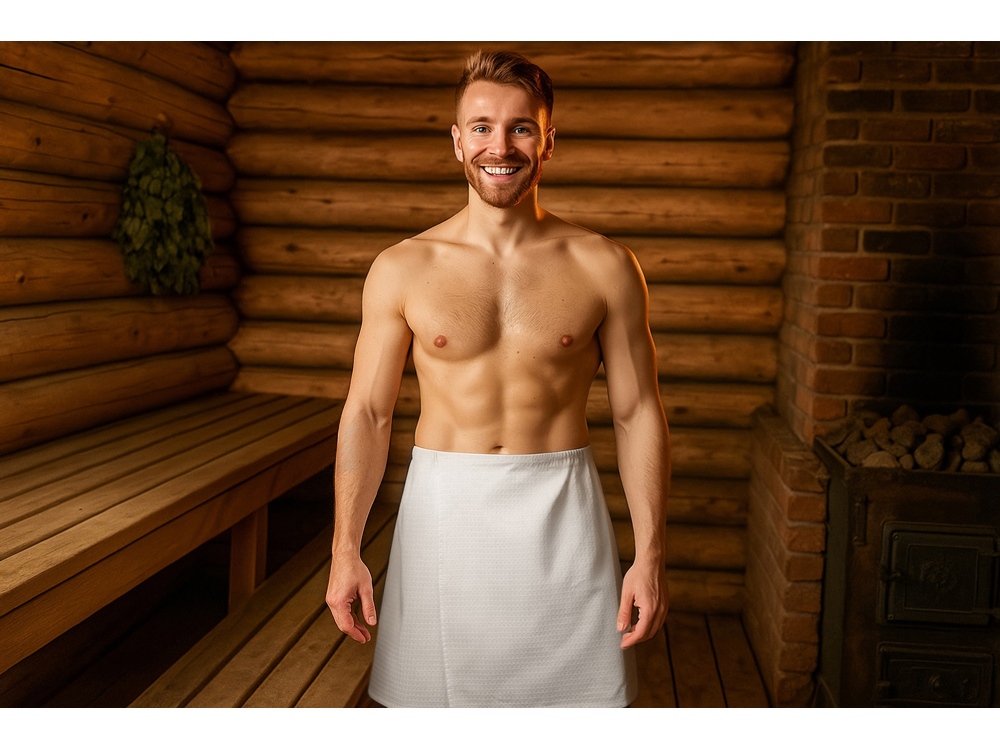 Килт для бани вафельный Tranquil, мужской — изображение 8