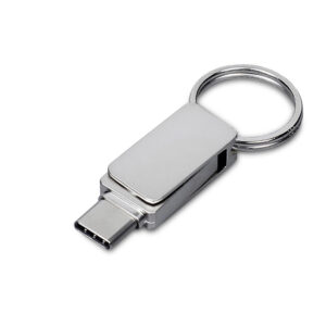 USB 2.0- флешка Mercury на 8 Гб с поворотным механизмом и дополнительным разъемом Type-C