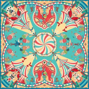 Платок Русская неваляшка. Праздник