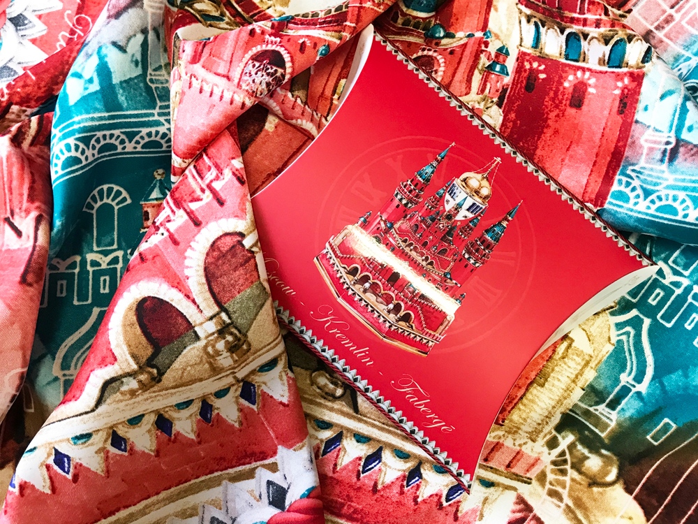 Платок Кремль - Москва - Фаберже — изображение 4