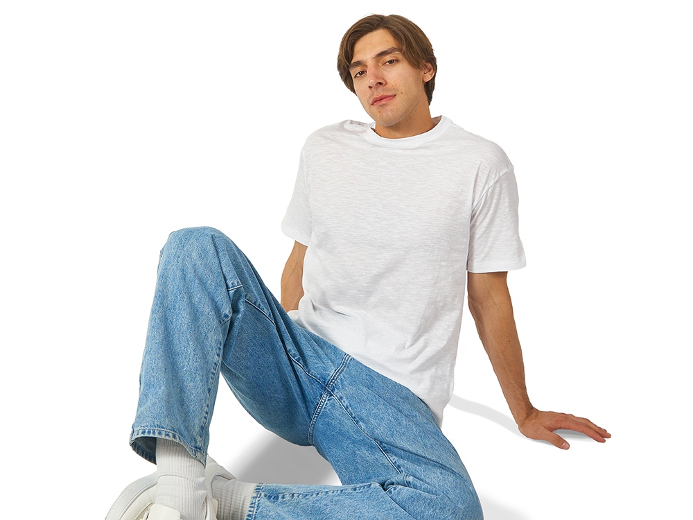 Футболка из текстурного джерси Portofino, унисекс — изображение 4