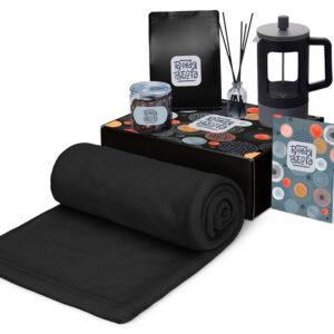 Подарочный набор Re:y. Vive с пледом, френч-прессом и кофе