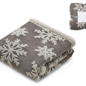 Плед Snowflake новогодний с капюшоном