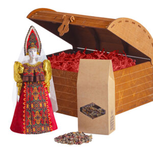 Подарочный набор: кукла фарфоровая, чай Малина с мятой