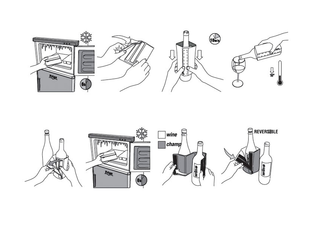 Охладитель-чехол для бутылки вина или шампанского Cooling wrap — изображение 5