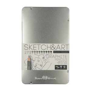Набор из 12 чернографитовых карандашей Sketch & Art 2Н - 9В