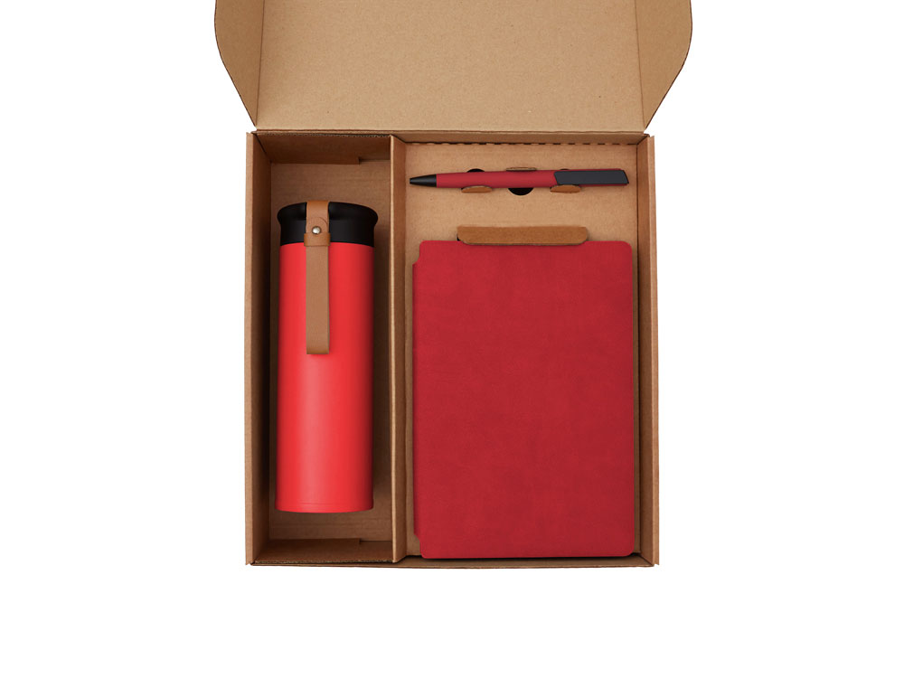 Набор Draftea с блокнотом, ручкой, термосом и чаем — изображение 2
