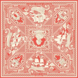 Платок Русская резьба по кости