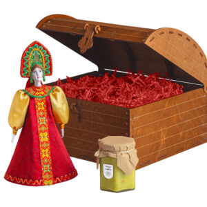 Подарочный набор: кукла фарфоровая, крем-мёд с лаймом и имбирем