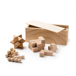 Набор головоломок Камушки из натурального дерева