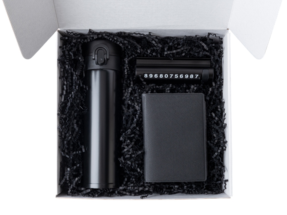 Подарочный набор Premier с термокружкой, парковочной визиткой и обложкой для документов — изображение 4