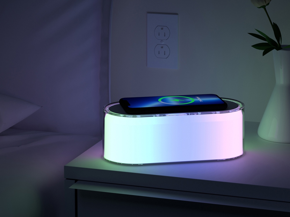 Ночник с беспроводной зарядкой и RGB подсветкой Miracle, 15 Вт — изображение 7