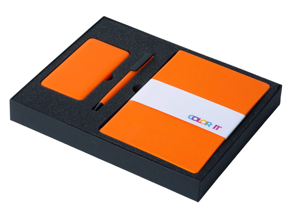 Подарочный набор COLOR IT c блокнотом, ручкой и повербанком, 10000 mAh — изображение 2