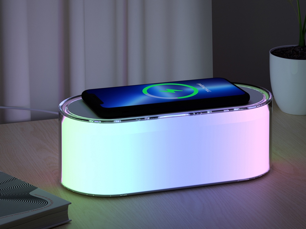 Ночник с беспроводной зарядкой и RGB подсветкой Miracle, 15 Вт — изображение 8