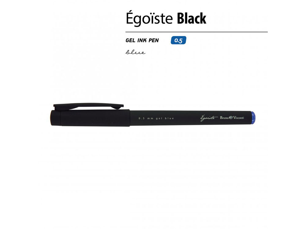 Ручка пластиковая гелевая Egoiste Black с лого бренда — изображение 2