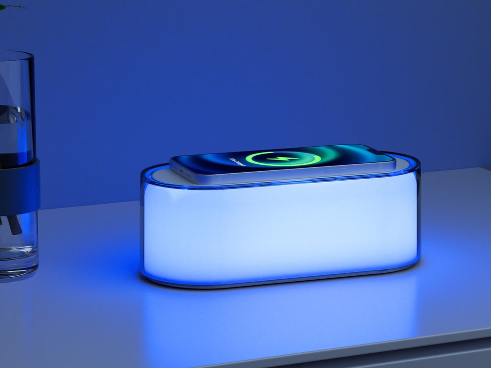 Ночник с беспроводной зарядкой и RGB подсветкой Miracle, 15 Вт — изображение 9