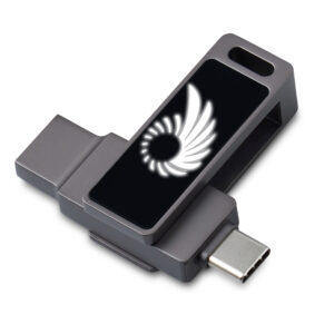 USB3.0/ Type-C флешка 2в1 на 64 ГБ Спинлайт с подсветкой