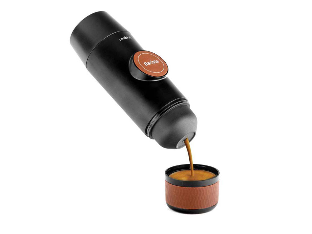 Портативная кофемашина Barista c быстрой зарядкой с логотипом Rombica — изображение 2