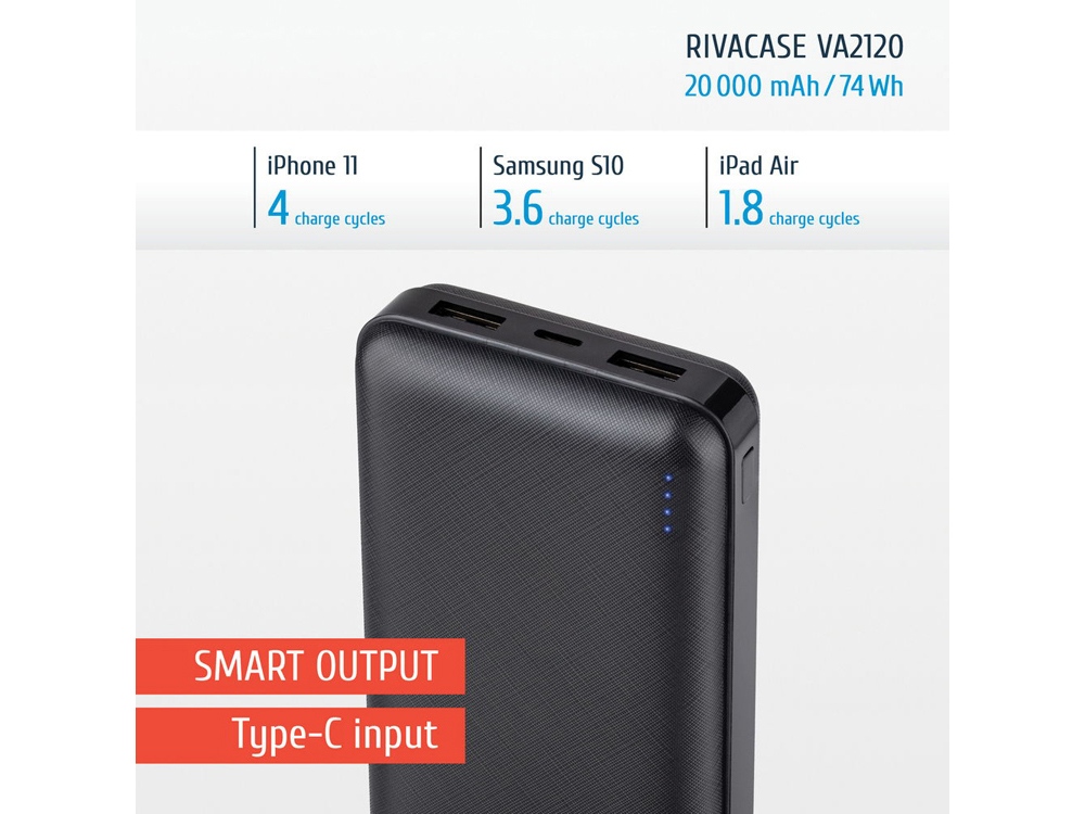 Внешний аккумулятор VA2120, 20000 mAh — изображение 16