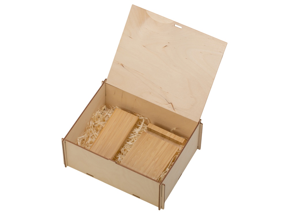 Подарочный набор с БЗУ и внешним аккумулятором Bamboo Set — изображение 2