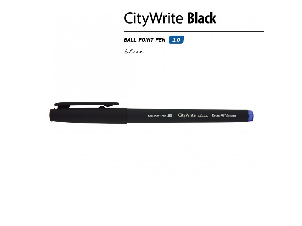 Ручка пластиковая шариковая CityWrite Black — изображение 2