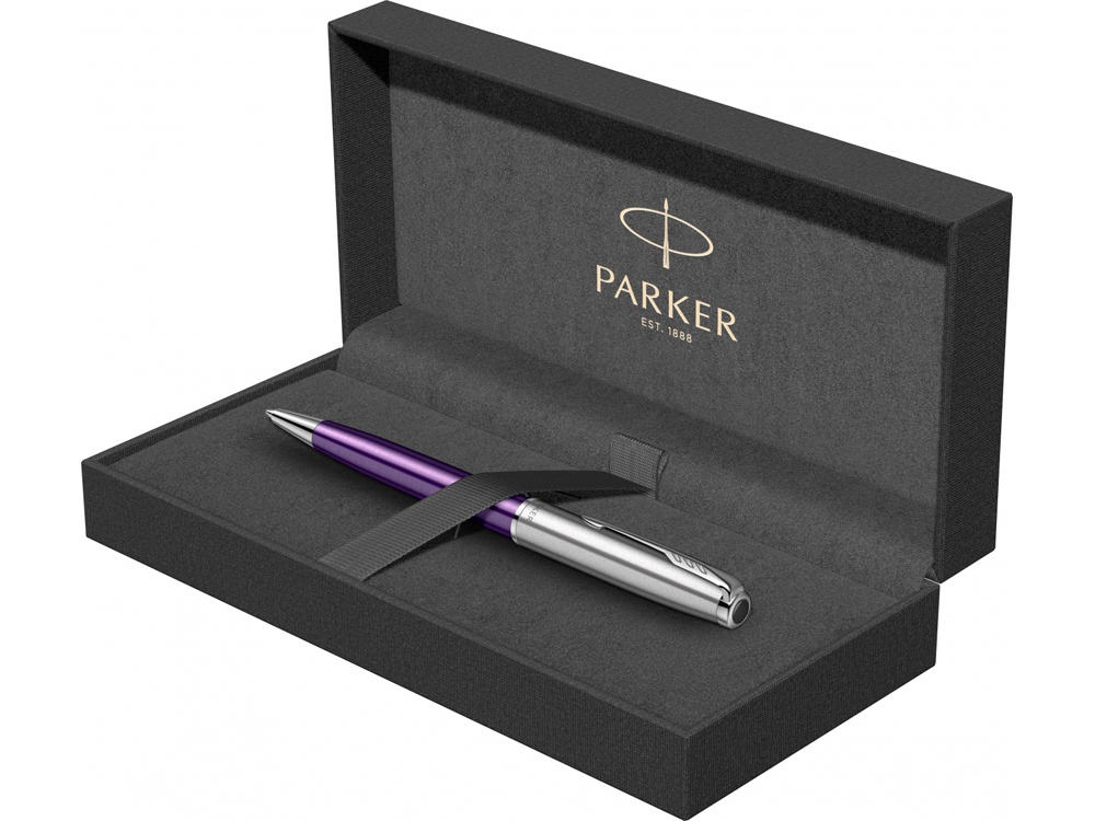 Ручка шариковая Parker Sonnet Essentials Violet SB Steel CT — изображение 4