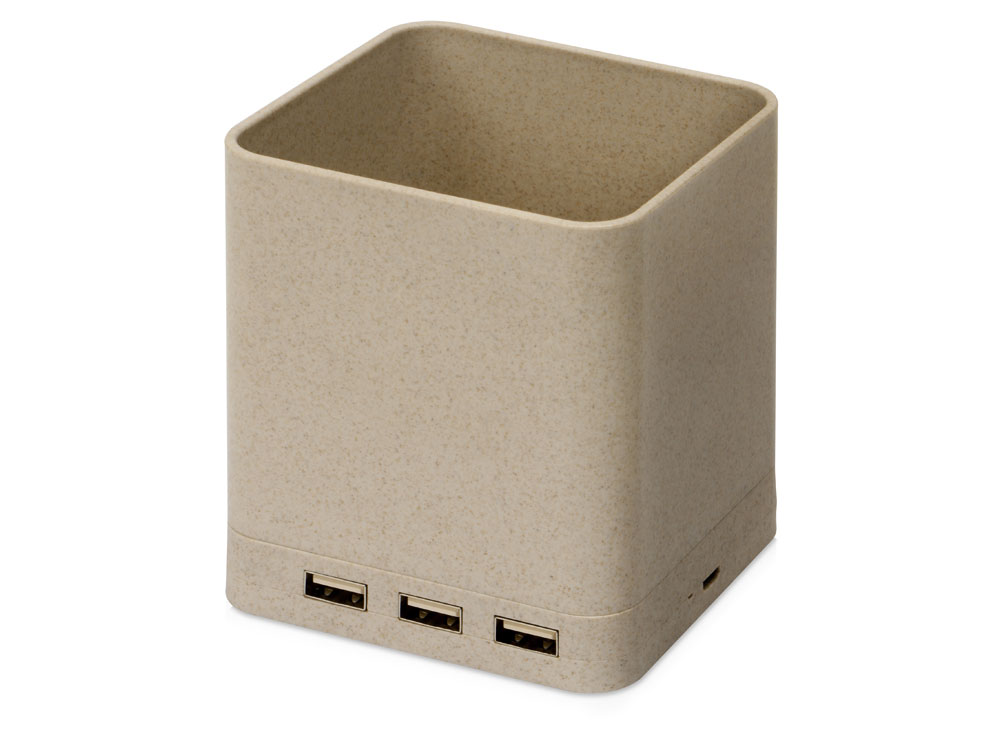 Настольный органайзер Cubic с функциями USB-хаба и беспроводной зарядки — изображение 3