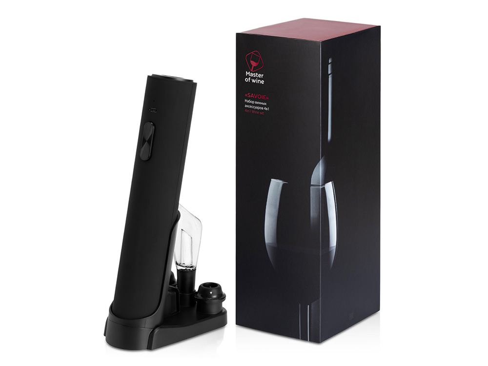 Набор винных аксессуаров 4в1 Savoie с покрытием soft touch — изображение 3