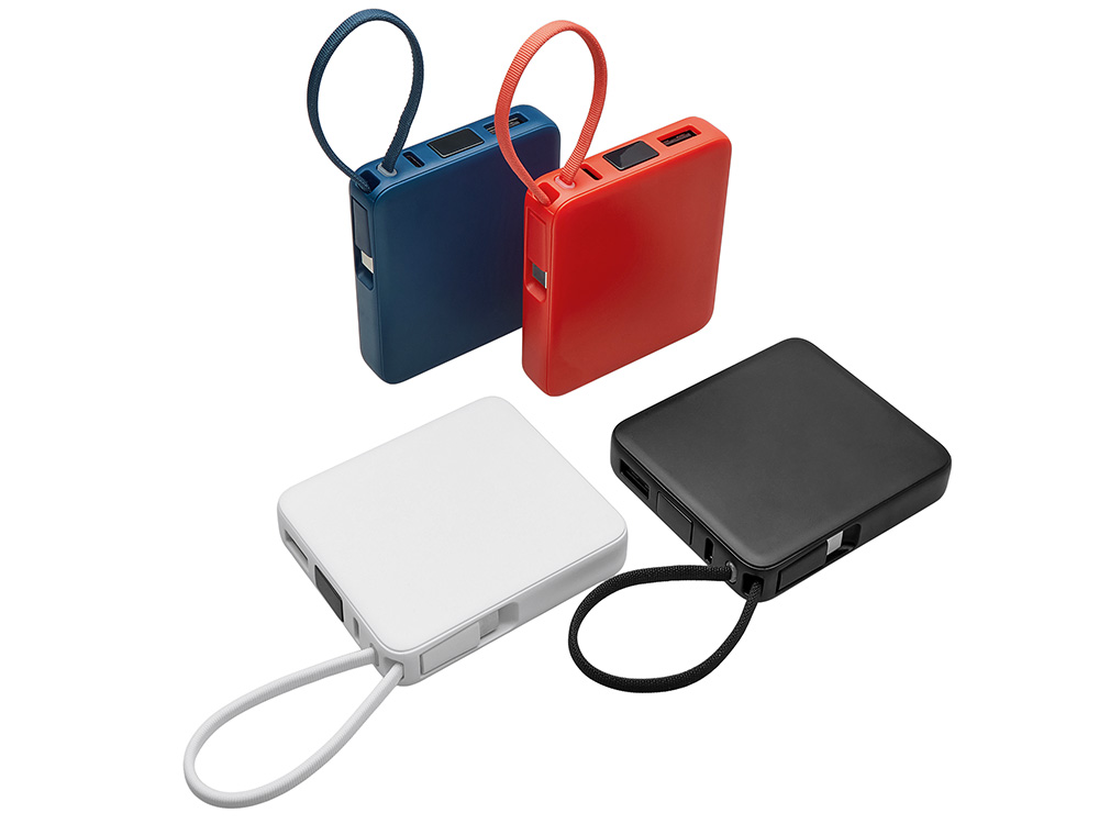 Внешний аккумулятор со встроенным кабелем USB-C Дэнси, 5000 мАч — изображение 7
