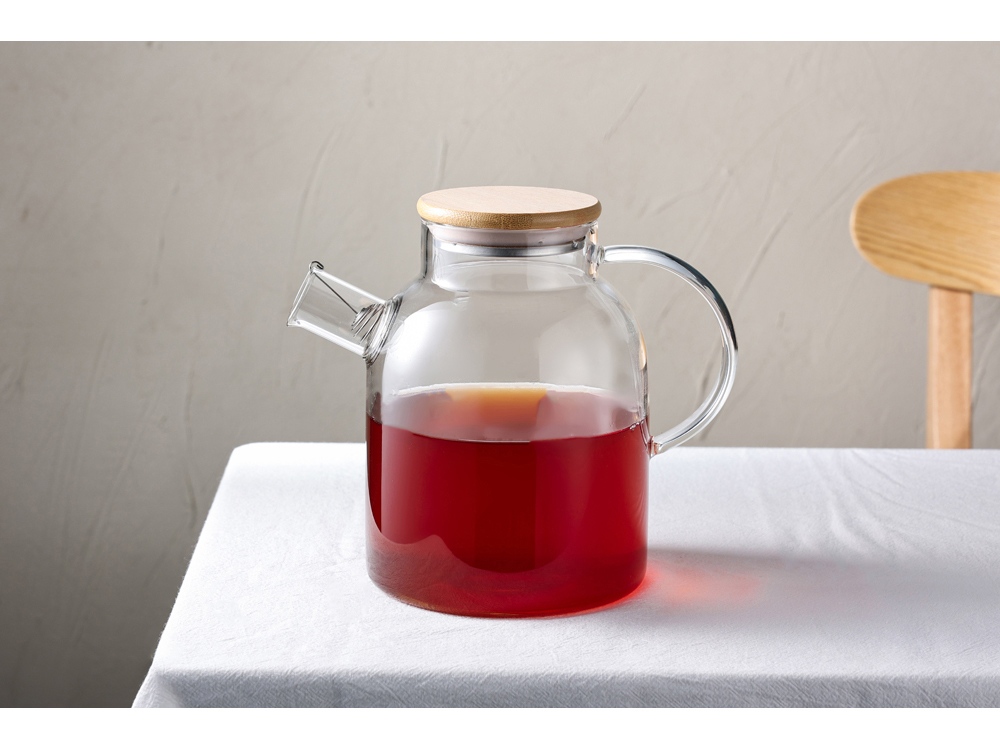 Стеклянный чайник с бамбуковой крышкой Sencha M — изображение 9