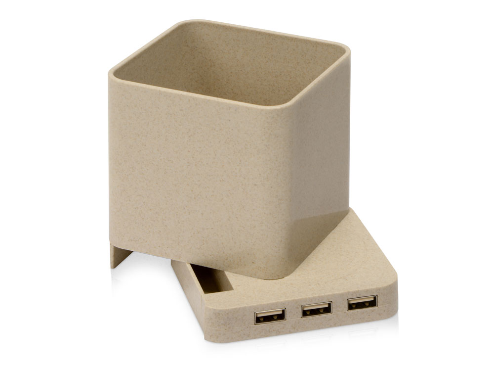 Настольный органайзер Cubic с функциями USB-хаба и беспроводной зарядки — изображение 2