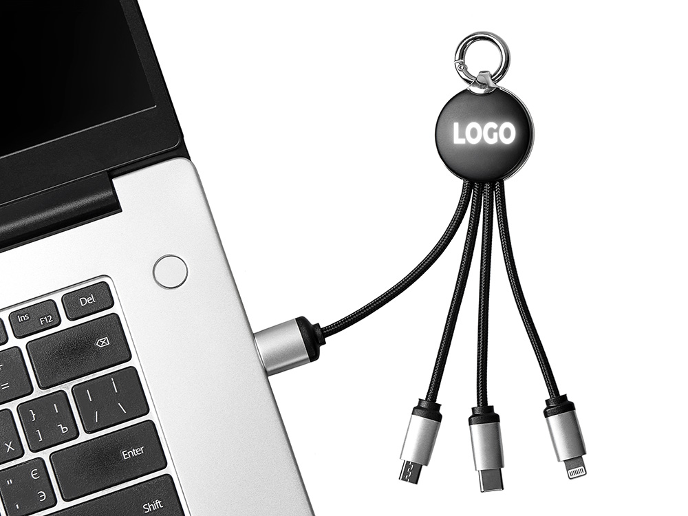Зарядный кабель 3-в-1 с подсветкой лого Ion mini — изображение 4